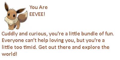 I'm Eevee! What Eevee Evolution Are You?