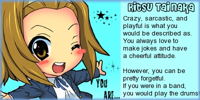 What K-ON! Band Character Are You?