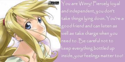 What Female FMA Character Are You?