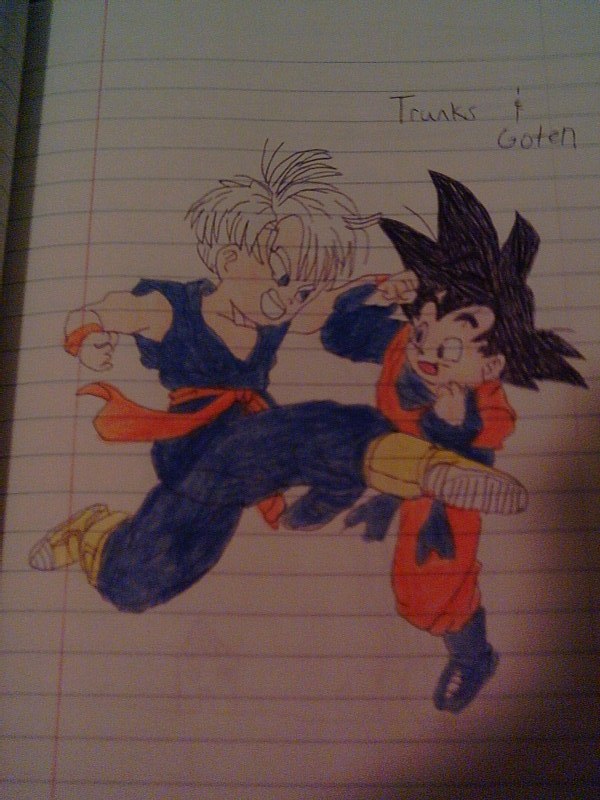 Trunks And Goten Sparring