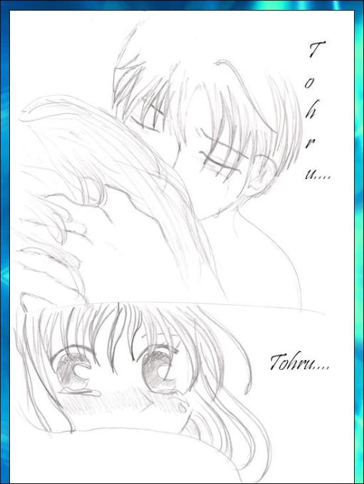 Kyo And Tohru  B And W