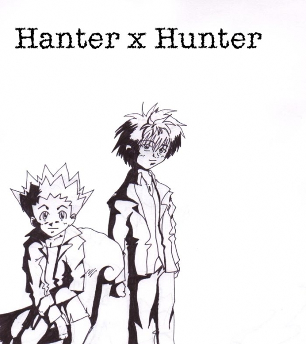 B&amp;w Gon &amp; Killua
