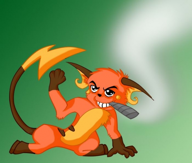 Crack Pot Raichu (computer Color)