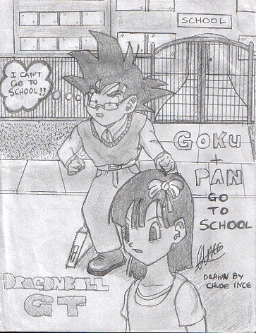 Goku/Pan Go To School