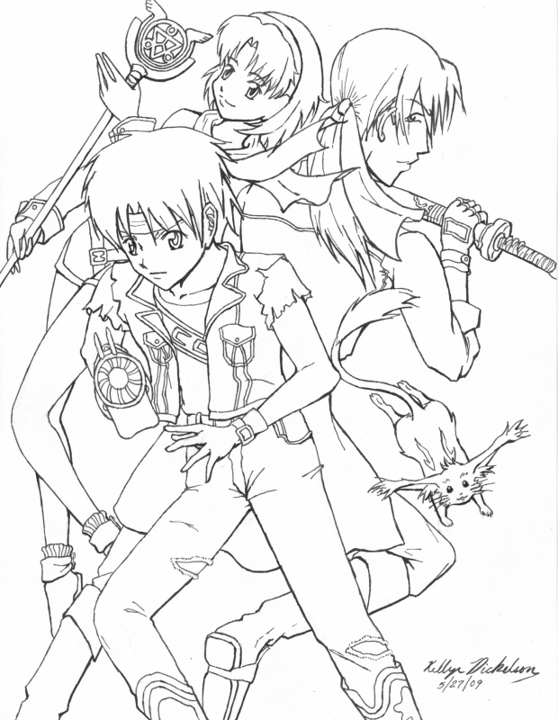 Wild Arms-Alter Code: F (lineart)