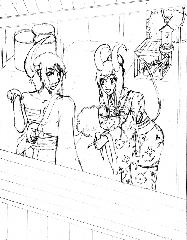 Abs & Hoom at the Festival (Sketch)