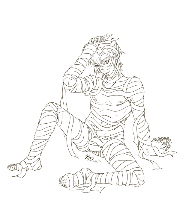 Drawlloween 2015 - Day 25: Mummy