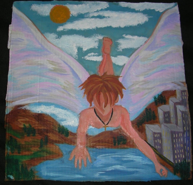 Angel (oil On Cardboard)
