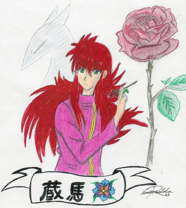Kurama And His Rose And Fox