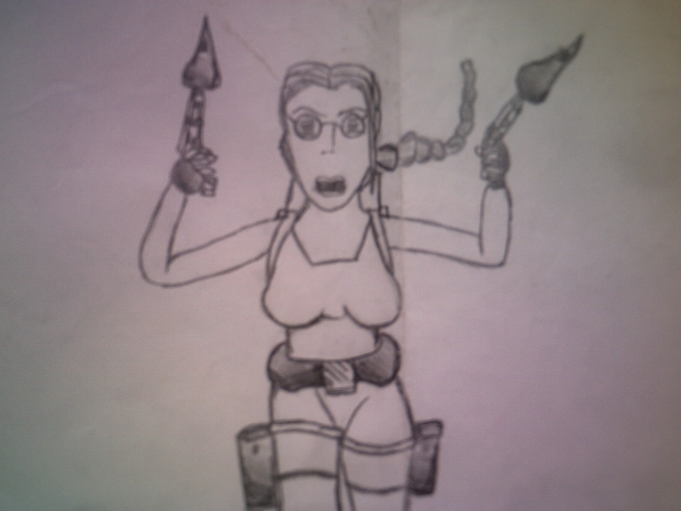 Lara Croft Sketch 1997 - 1