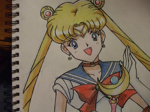 colored sailor moon pic