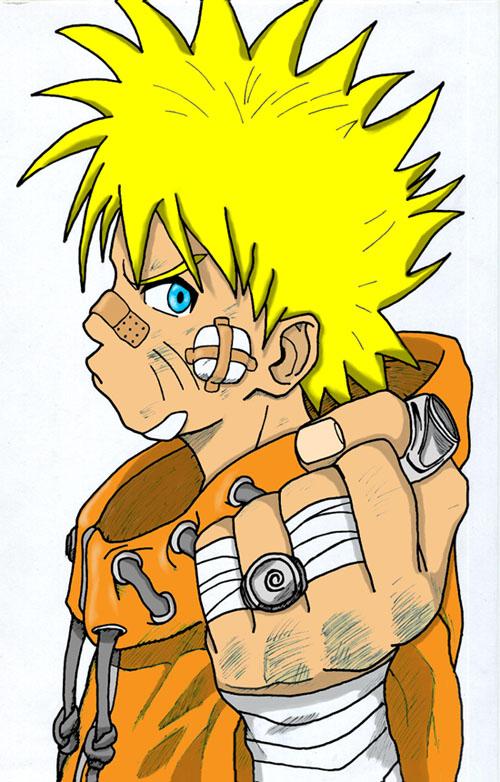 Naruto Manga Style Coloured