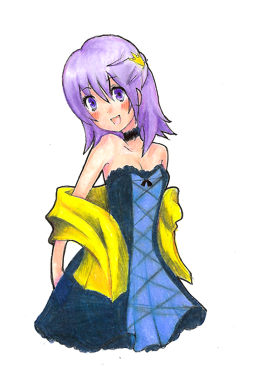 Rika in a dress