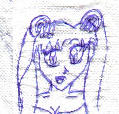 Sailor Moon On A Napkin