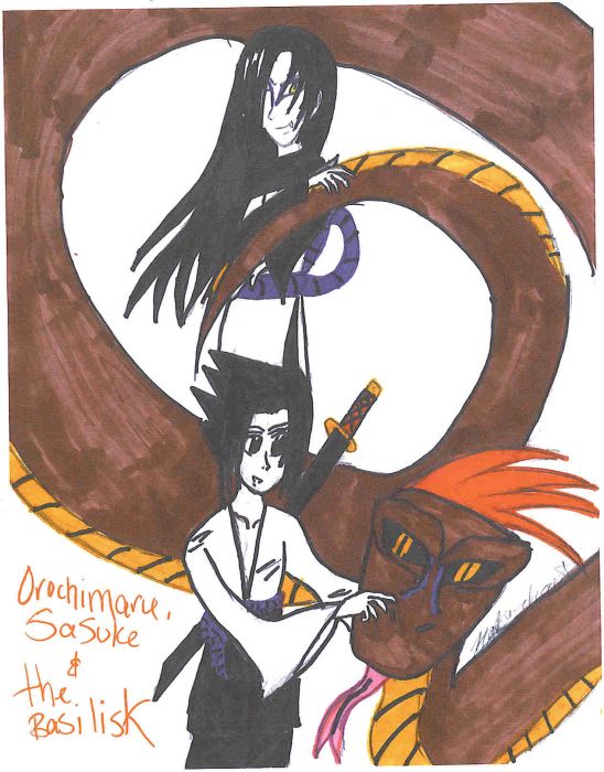 Orochimaru, Sasuke, And A Basilisk