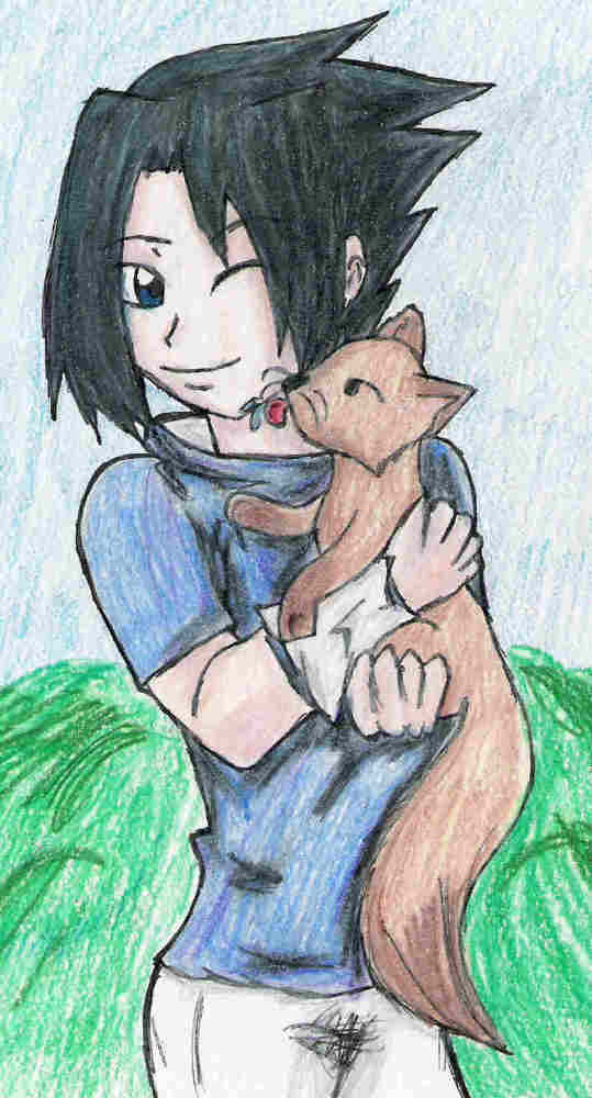 Sasuke And A Cat