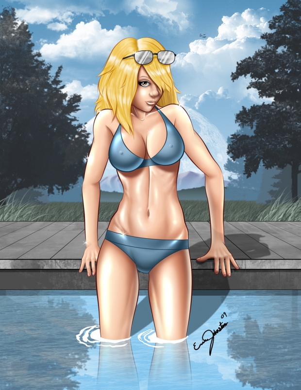 Sexy Artemis by the Pool