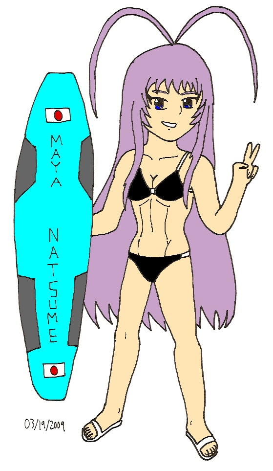 Maya The Surfer (colored)