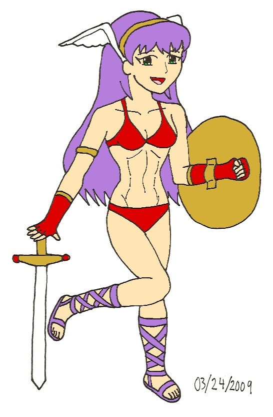 Sexy Warrior Princess Athena (colored)