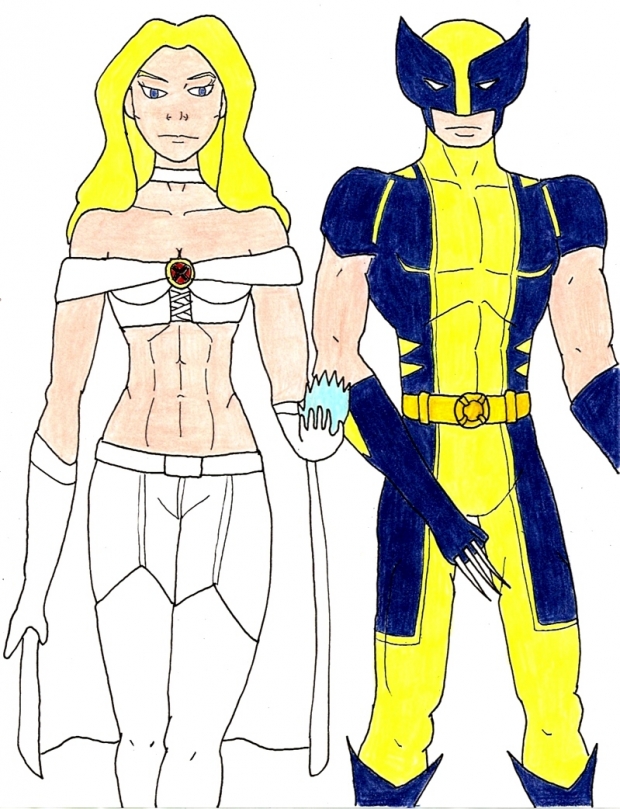 Emma Frost and Wolverine