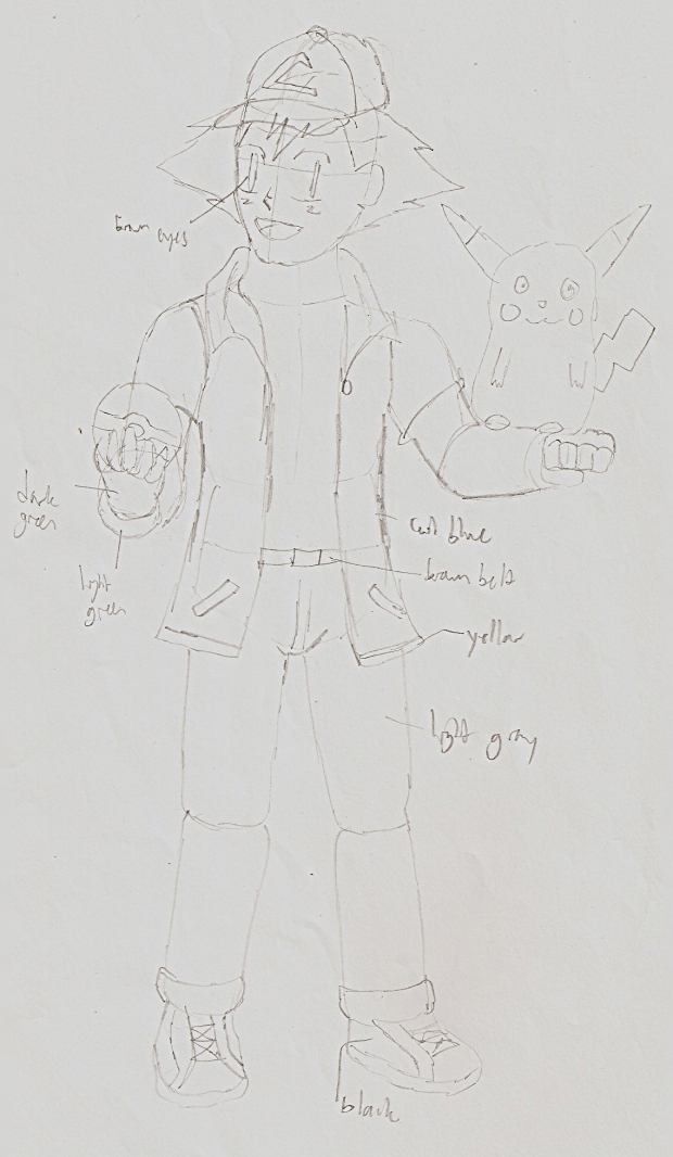 Satoshi & Pikachu Sketchwork