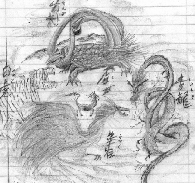 Suzaku_kirin_seiryu_genbu_buakko