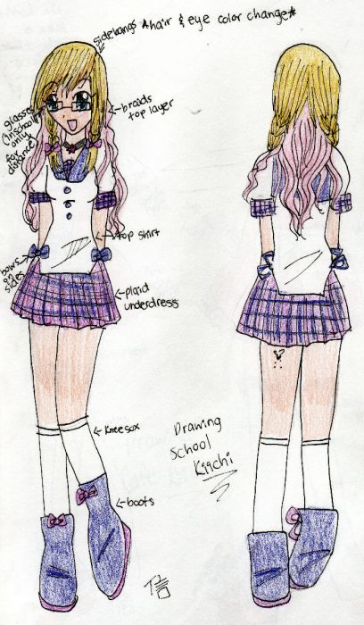 How To Draw School Girl Kiichi