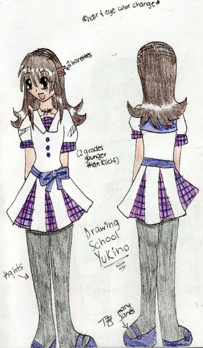 How To Draw School Girl Yukino