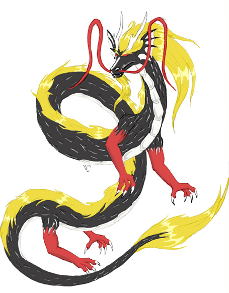 Black Oriental Dragon