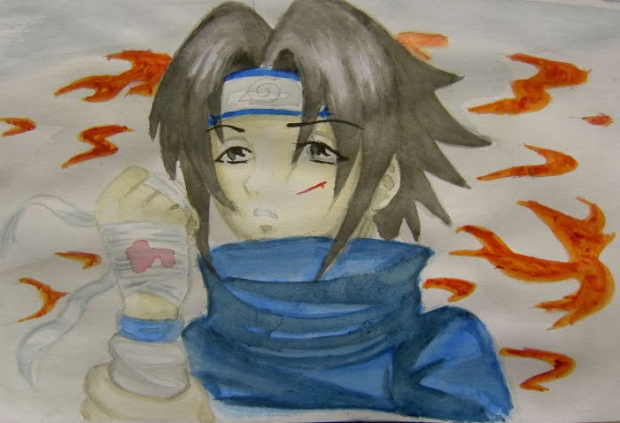 Sasuke - Water Coloured