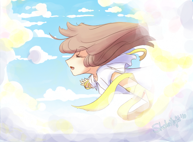 Let's fly high into the blue sky~
