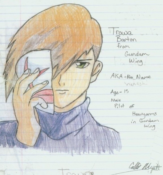 Trowa With Mask In Hand