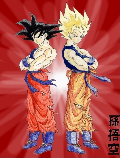 Back To Back Goku Color
