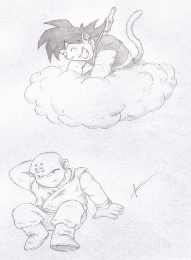 Son Goku and Kuririn