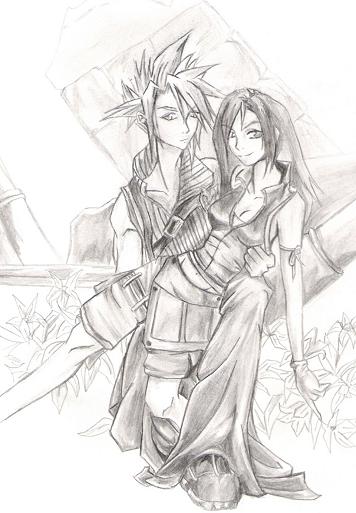 Cloud & Tifa Posin'