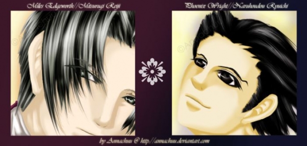 Edgeworth+phoenix (phoenix Wright)