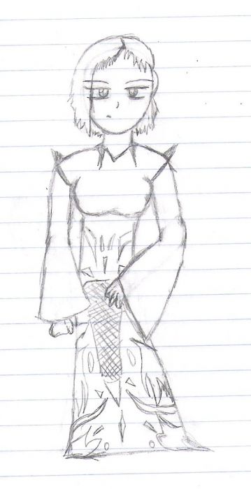 Girl On Notebook Paper