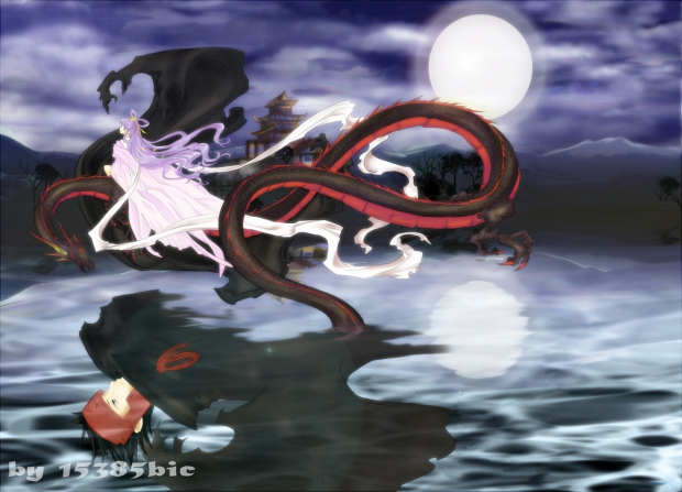 butterfly and dragon colored