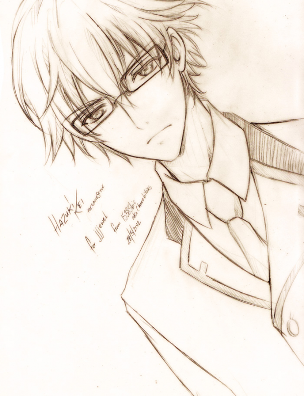 Hazuki Kei with glasses