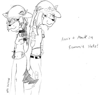 Annie&amp; Marik In Commie Hats!