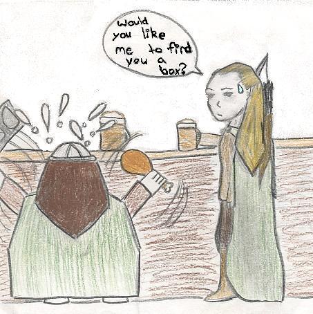 Legolas And Gimli At A Bar
