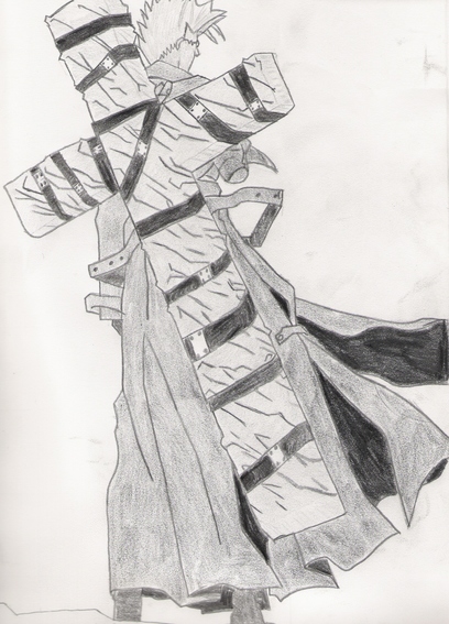 Vash With Wolfwood's Cross