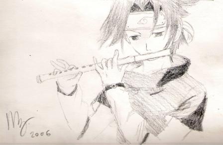 Sasuke Playing The Flute