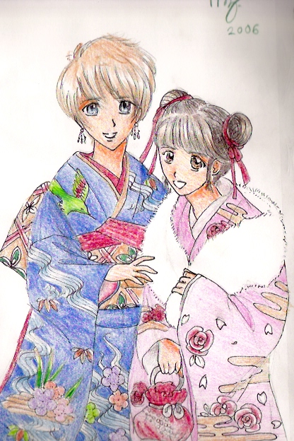 Yui & Miaka At New Year's Eve