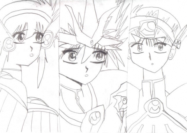 Scared Hiei, Yuusuke, & Kurama