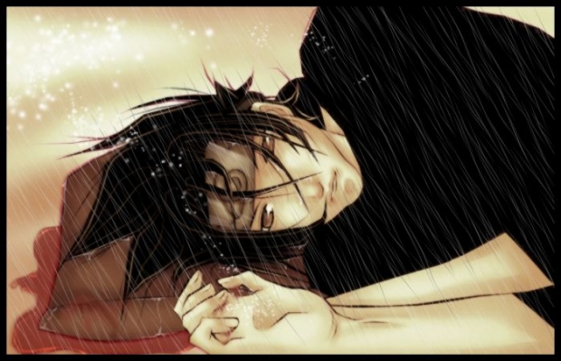 Sasuke In The Rain !