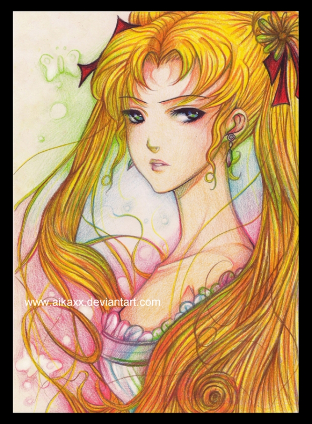 Sailor Serenity colored crayon