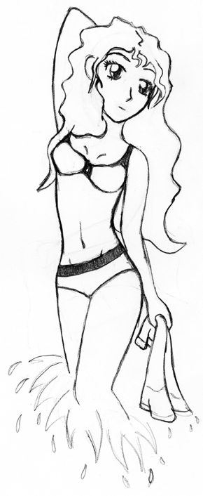 Swimming Suit Sketch