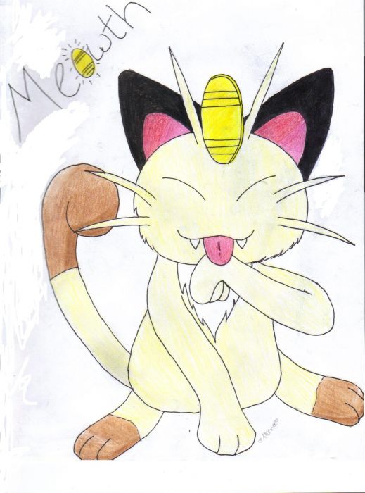 Cutie Meowth! (colored)