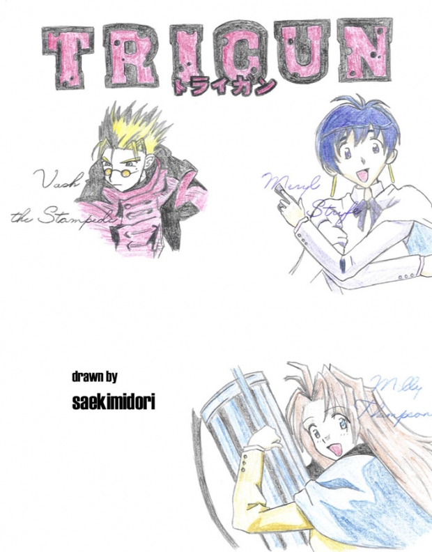 Trigun Characters Colored